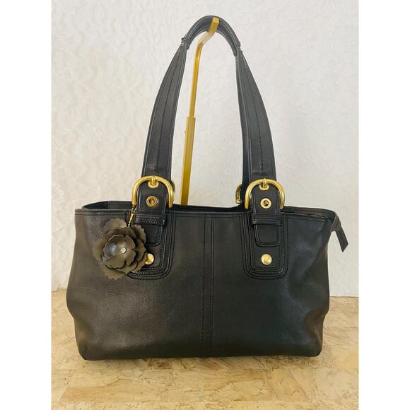 Coach soho black shoulder bag tote 11844 - Picture 1 of 10
